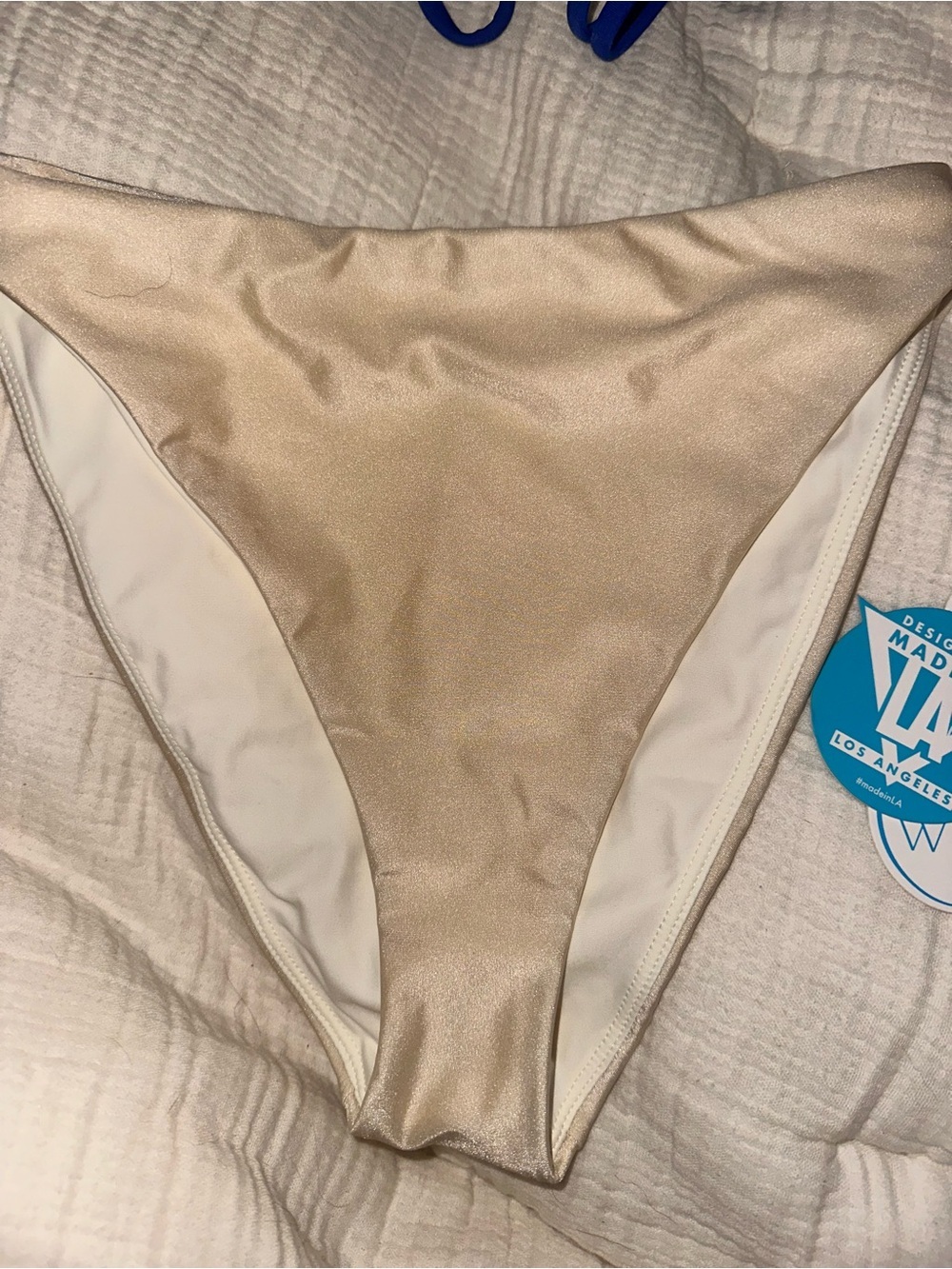 WET Swim Gold Shimmery Bikini Bottom - NWT Small $98msrp